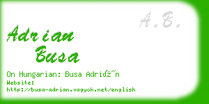 adrian busa business card